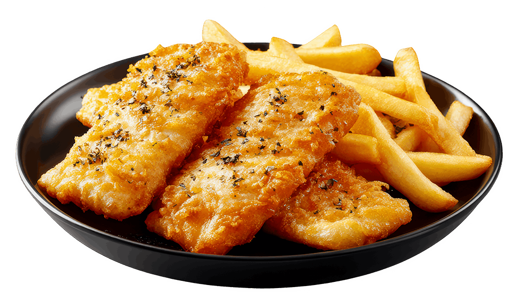 Classic British fish and chips comfort food
